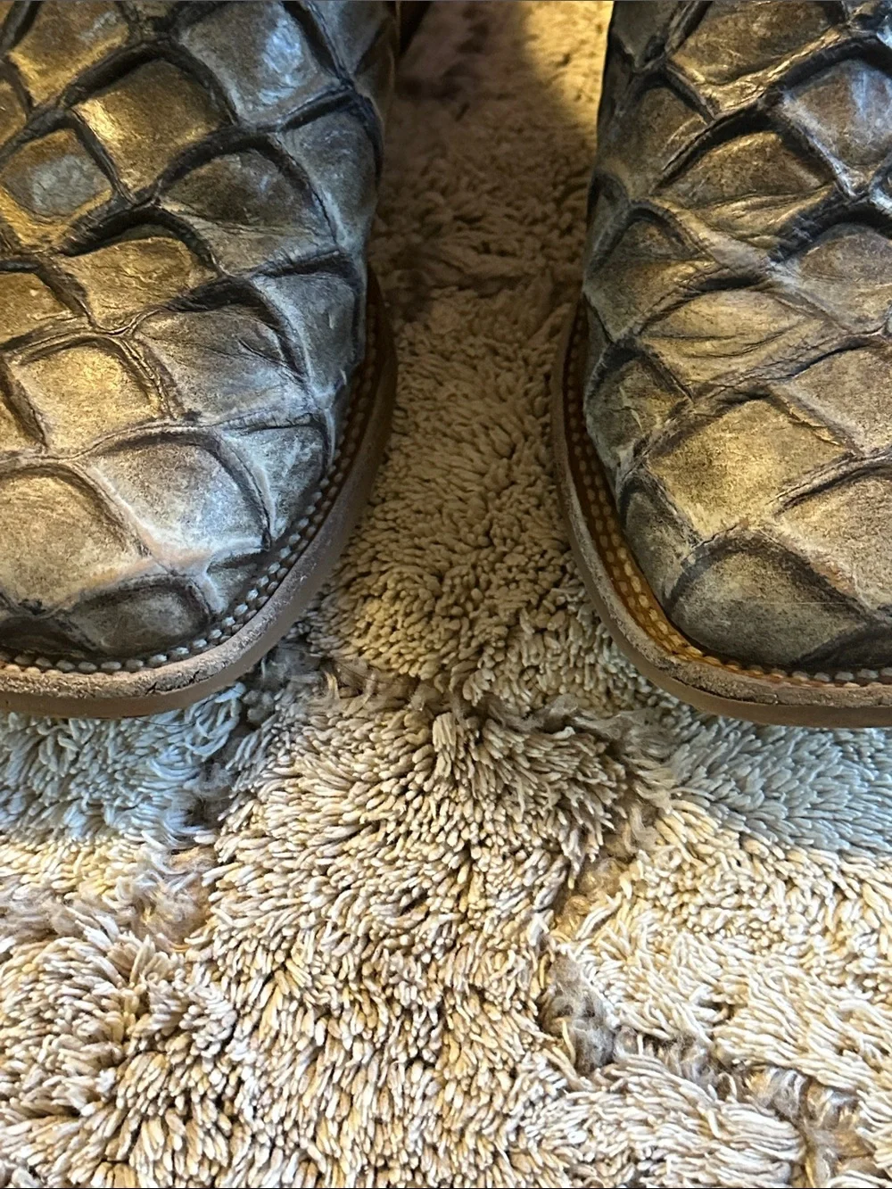 Cavender's Men's Western Boots in Taupe and Brown - Picture 9 of 12